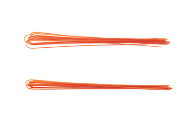 Dry red tomato spaghetti composition