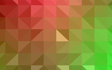 Fototapeta premium Dark BLUE vector gradient triangles pattern.