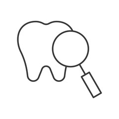 Dental check up icon, outline