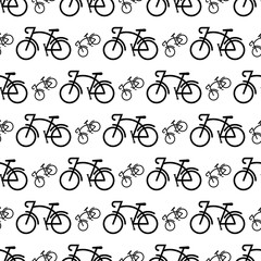 Bicycle Icon Seamless Pattern