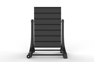 Blank  Sidewalk Changeable Message Board Sign. 3d rendering illustration.