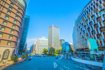 Fototapeta premium 大阪梅田の風景