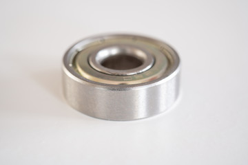 Metal bearing on white