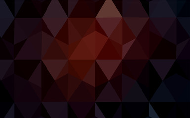 Dark Red vector abstract mosaic backdrop.