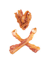 Fried bacon composition isolated