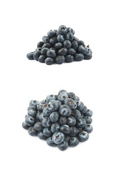 Pile of blueberries isolated