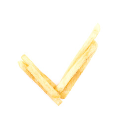 French fries composition isolated