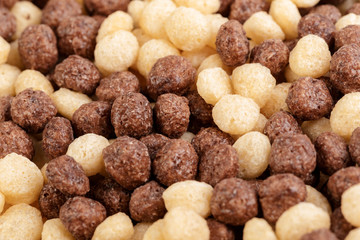Cereal balls for breakfast background