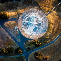 View of Stanford Sattelite Dish from the air