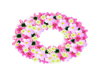 Floral Watercolor Number 0 on white background.