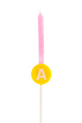 Colorful happy birthday candles