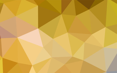 Dark Yellow vector abstract polygonal template.