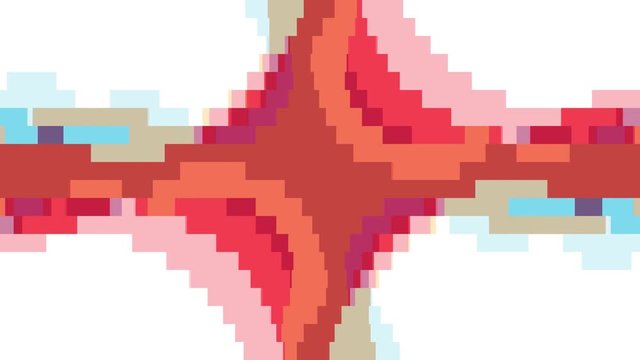 abstract pixel block moving seamless loop background animation New quality universal motion dynamic animated retro vintage colorful joyful dance music video footage