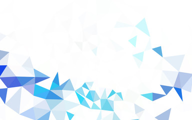 Dark Pink, Blue vector polygonal template.