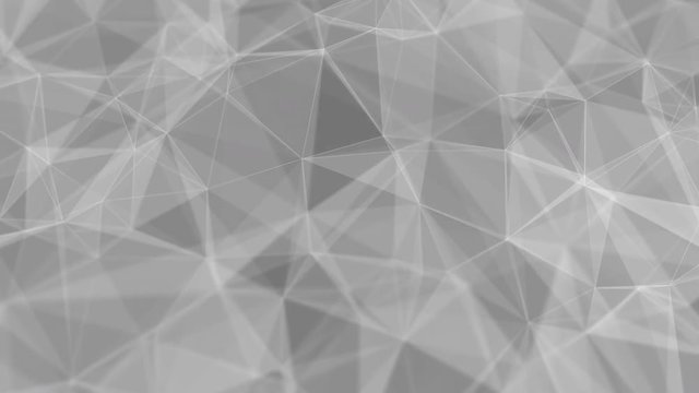 Network with triangles and lines. Internet communication concept. Computer generated seamless loop smooth animation 4k (4096x2304)

