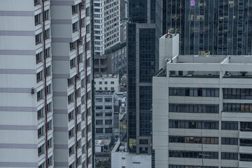 Modern skyscrapers in central district of Shanghai