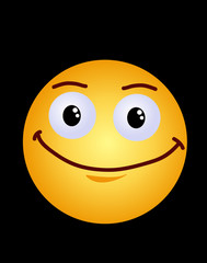 Modern yellow laughing happy smile