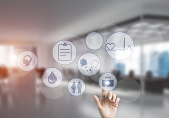 Innovative technologies for science and medicine in use by female doctor or scientist