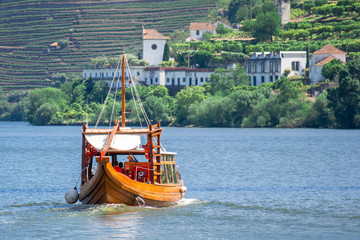 Obraz premium Rabelo boat on Douro River