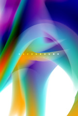 Holographic paint explosion design, fluid colors flow, colorful storm. Liquid mixing colours motion concept, trendy abstract background layout template for business presentation, app wallpaper banner