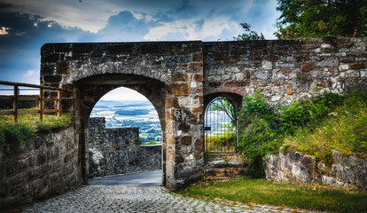 Fototapeta na wymiar Giechburg Castle Ruin in Bavaria, Germany, high dynamic range image