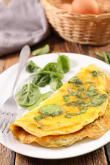 omelet with spinach