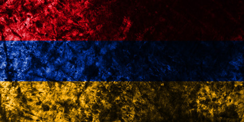 Armenia grunge flag on old dirty wall