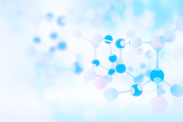 Molecules on scientific background