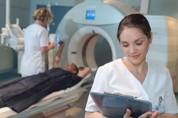 during the examination of health
