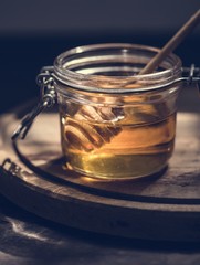 Organic honey food photography recipe idea