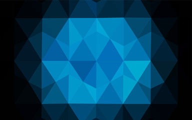 Obraz premium Dark BLUE vector shining triangular cover.