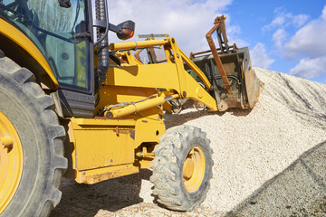 Excavator on a construction site.