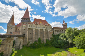 Fototapeta na wymiar Medieval Hunyad Corvin castle, Hunedoara town,Transylvania region, Romania,Europe