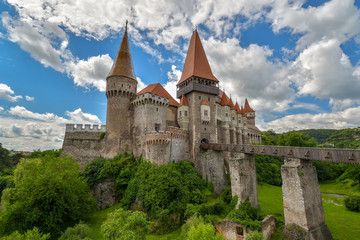 Fototapeta na wymiar Medieval Hunyad Corvin castle, Hunedoara town,Transylvania region, Romania,Europe