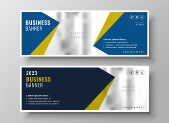 elegant business banners in geometric style