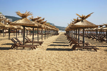 Fototapeta na wymiar Beach in Golden Sands. Bulgaria