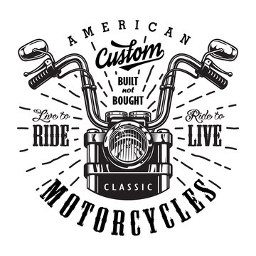 Vintage motorcycle logo template