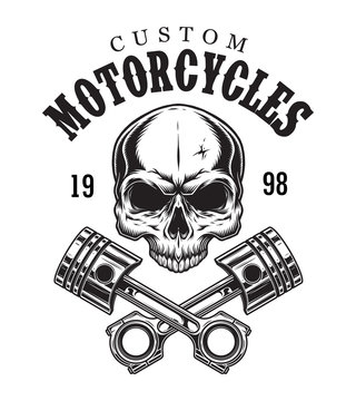 Vintage custom motorcycle logotype