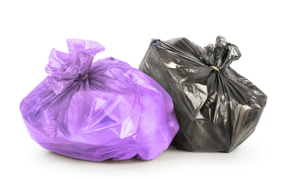 Trash bags isolated on a white background