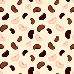 Beans seamless pattern. Vector.