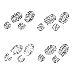 Shoes print set