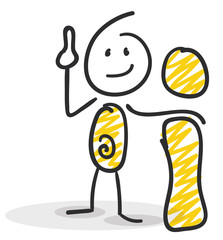 Sticky Strichmännchen Vektor Grafik Icons Piktogramme Info