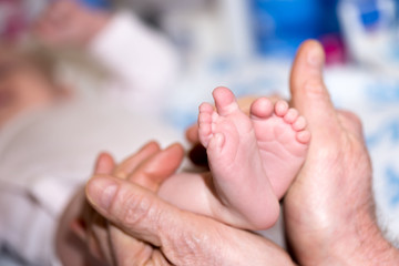 Tiny baby feet