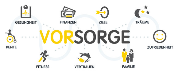 Vorsorge Vektor Grafik Icons Piktogramme