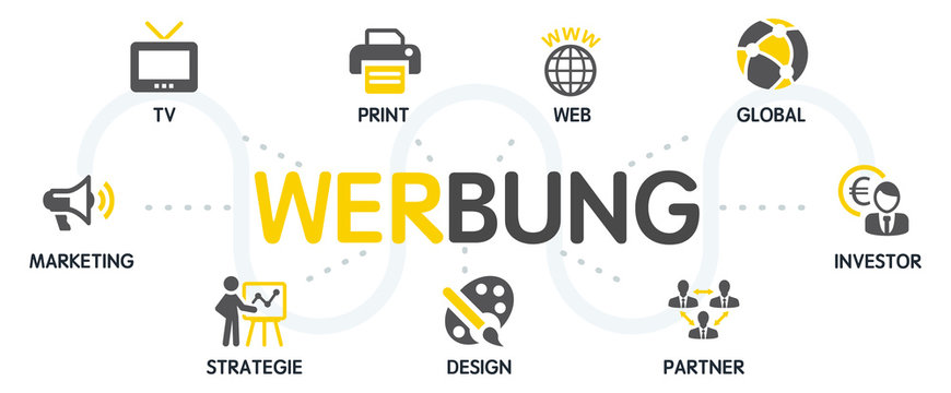 Werbung Vektor Grafik Icons Piktogramme