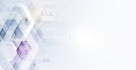 Neural network concept. Connected cells with links. High technology process. Abstract background