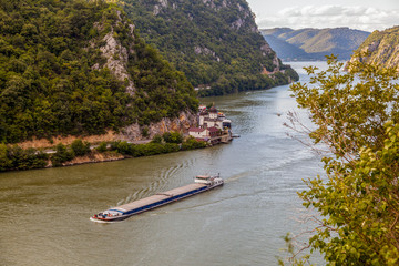 Danube river landscape, Serbia and Romania border