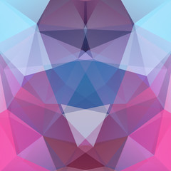 Fototapeta premium Abstract background consisting of pink, blue triangles. Geometric design for business presentations or web template banner flyer. Vector illustration