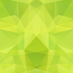 Geometric pattern, polygon triangles vector background in yellow, green tones. Illustration pattern