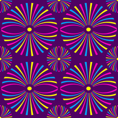 Minimalistic glitch poster. Abstract bright mosaic. Seamless pattern of geometric shape in vector. Design element can be used for digital wallpaper, web banner, game background, card, blank, cover